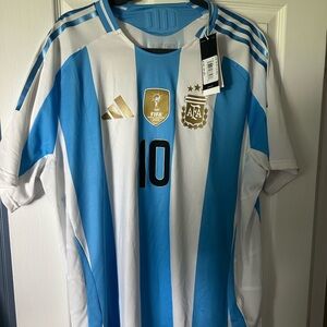 Adidas Authentic Lionel Messi 2022 World Cup Champions Argentina Jersey